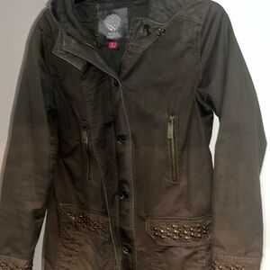 Vince Camuto Studded Olive Green Women's Jacket- perfect condition! Size medium